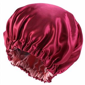 img 4 attached to Satin Sleep Bonnet For Hair - Silk Bonnet For Women, Ideal For Natural Hair And Sleeping