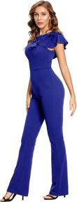 img 2 attached to SUGAR POISON Sleeveless Shoulder Jumpsuit Women's Clothing and Jumpsuits, Rompers & Overalls