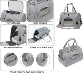 img 3 attached to Travel With Ease: Soft-Sided Pet Carrier For Cats, Dogs, Puppies & Rabbits - Lightweight, Breathable, Reflective And Adjustable!