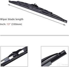 img 4 attached to 🚗 OTUAYAUTO Rear Windshield Wiper Blades - 13" Car Back Window Wiper (Set of 2) - Compatible with Jeep, Honda, Cadillac, Ford, Chevy, GMC, Kia, VW, Toyota - Easy Replacement