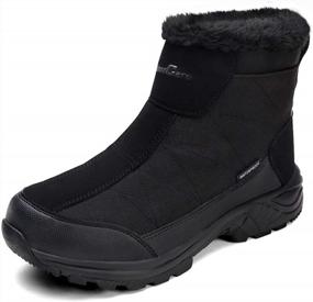 img 4 attached to Stay Warm And Dry This Winter With SILENTCARE Men'S Fur Lined Waterproof Snow Boots