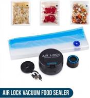 вакуумный упаковщик для пищевых продуктов - freshetech с 4 пакетами, технология air lock логотип