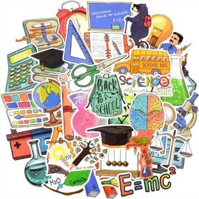 img 4 attached to QTL School Stickers For Teacher Stickers For Students Laptop Kids Water Bottles Stickers Science Stickers Waterproof Back To School Stickers Packs 50Pcs