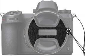 img 4 attached to Защитите и обезопасьте свое кинооборудование с помощью кожаного держателя крышки объектива Foto&amp;Tech'S 77 мм для камеры Nikon D810, D800, D750, D610, D600 и Nikon P1000.
