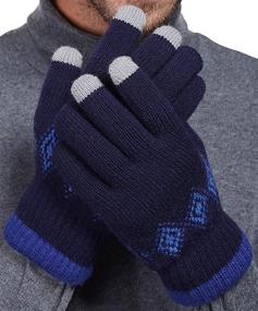 img 4 attached to LETHMIK Unique Winter Touchscreen Texting Men's Accessories ~ Gloves & Mittens