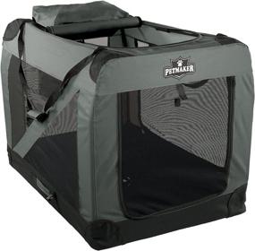 img 4 attached to PETMAKER Portable Soft Sided Crate