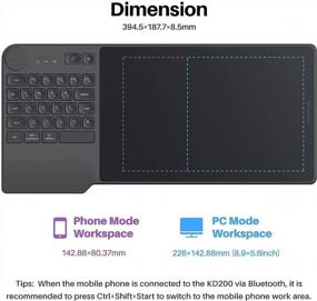 img 1 attached to Раскройте свой творческий потенциал с беспроводным графическим планшетом и клавиатурой HUION Inspiroy Keydial KD200