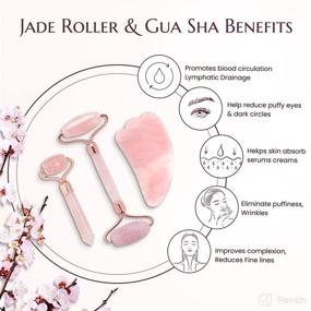 img 3 attached to Jade Roller Rose Quartz Massage