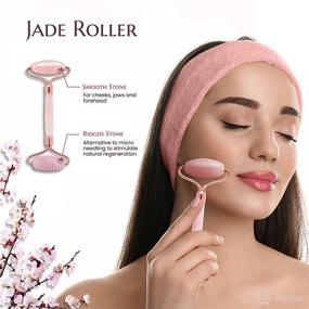 img 1 attached to Jade Roller Rose Quartz Massage