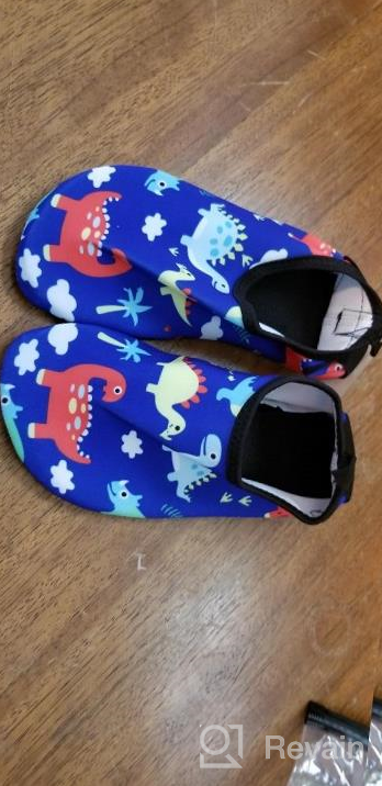 img 1 attached to 🦖 Durable Dinosaur Boys' Shoes: PWMENLK Non Slip Barefoot Toddlers' Footwear review by Brannan Mclemore