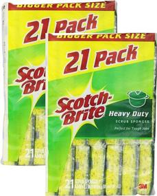 img 1 attached to 🧽 42-Count Scotch-Brite Heavy Duty Scrub Sponges for Effective Cleaning