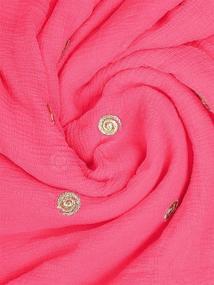img 1 attached to Womans Embroidered Chiffon Dupatta Wedding Women's Accessories at Scarves & Wraps