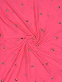 img 2 attached to Womans Embroidered Chiffon Dupatta Wedding Women's Accessories at Scarves & Wraps