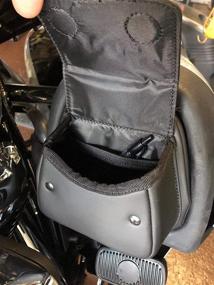 img 2 attached to 🛵 WOWTK Lower Fairing Panel Storage Pouches, Fairing Lower Door Pockets perfectly suited for Harley Davidson Touring Road Glide Street Glide Trike Tri Glide 2014-2022