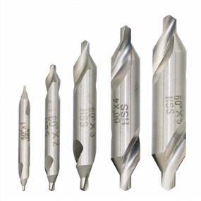 img 4 attached to Precision 60 Degree HSS Center Drill Bit Set For Metal Lathe Milling - Includes 5 Drill Countersink Tooling Set