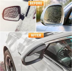 img 2 attached to 4 Pieces Mirror Rain Visor Eyebrow Car Rear View Mirror Rain Eyebrow Rear View Guard Eyebrow Side Mirror Rain Guard View Mirror Visor Guard For Most Car Truck SUV (Carbon Fiber)