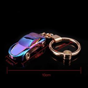 img 1 attached to Брелок со светодиодным фонариком 2-в-1: SOMGEM Creative Car Key Chain Ring для офисного рюкзака Подвеска для кошелька - отличная идея подарка для мужчин или женщин (красочный)