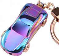 брелок со светодиодным фонариком 2-в-1: somgem creative car key chain ring для офисного рюкзака подвеска для кошелька - отличная идея подарка для мужчин или женщин (красочный) логотип