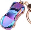 2-in-1 led flashlight keychain: somgem creative car key chain ring for office backpack purse charm - great gift idea for men or women (colorful) logo