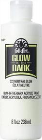 img 4 attached to Glow In The Dark Paint - 8 Oz Neutral FolkArt Acrylic Craft Paint
