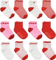 anti-slip crew socks for infants and kids: debra weitzner's non-slip toddler socks with grips, 12 pairs for baby boys and girls logo
