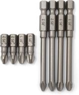 🔩 rw 0059-004 jis (japanese industrial standard) impact screwdriver bits set - #2#3 standard & long 1/4 inch (pack of 8, 2 of each) логотип