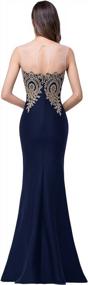 img 1 attached to Make A Statement: Long Mermaid Evening Prom Dresses With Lace Applique By Babyonline®