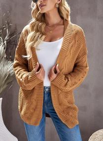 img 3 attached to Оставайтесь в тепле и стильной этой осенью с коричневым свободным кардиганом-свитером Dearlove'S размера XL для женщин