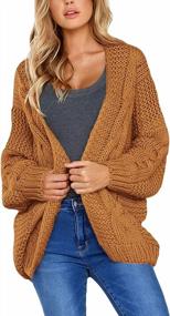 img 4 attached to Оставайтесь в тепле и стильной этой осенью с коричневым свободным кардиганом-свитером Dearlove'S размера XL для женщин