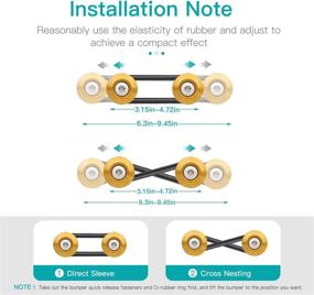 img 2 attached to 🔩 Mellbree JDM Bumper Quick Release: Front Rear Fasteners for Universal Car Bumper (Gold, 4 x Release Tabs, 12 x O-Ring Fastener)