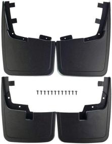 img 4 attached to 🚗 A-Premium Molded Mud Flaps for Ford F-150 F150 2015-2019 Without Factory Fender Flares - Front and Rear 4-PC Set