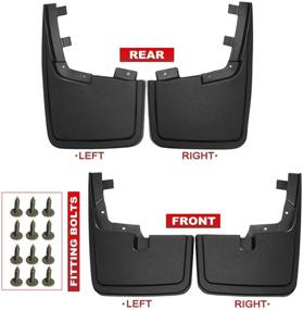 img 3 attached to 🚗 A-Premium Molded Mud Flaps for Ford F-150 F150 2015-2019 Without Factory Fender Flares - Front and Rear 4-PC Set