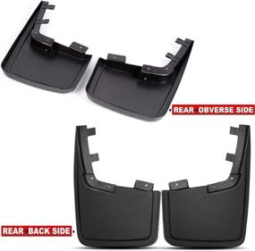 img 1 attached to 🚗 A-Premium Molded Mud Flaps for Ford F-150 F150 2015-2019 Without Factory Fender Flares - Front and Rear 4-PC Set