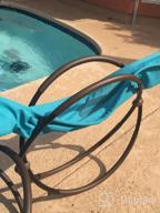 img 1 attached to Vivere ORBL1-TT Outdoor Rocking Chair, True Turquoise Orbital Lounger review by Emmanuel Pictorial