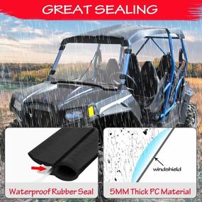 img 1 attached to Upgrade Your Ride With The Durable StarknightMT RZR 800 Windshield Compatible With Polaris Models (2014 And Earlier)