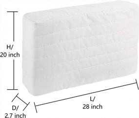 img 3 attached to Quilted AC Cover 28"L X 20"H X 2.7"D Double Insulation Keeps Cold Air Out Indoor Window Unit Air Conditioner Winter Beige Inside Protection Dirt Elimination.