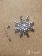 img 1 attached to LUX ACCESSORIES Snowflake Xmas Brooch Pin with Pave Crystal for Winter Christmas review by Nikki Shen