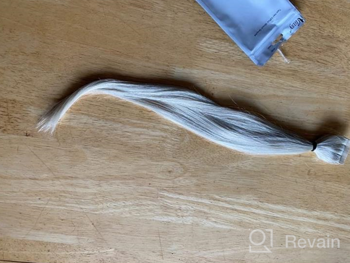 img 1 attached to Vlasy Tape In Hair Extensions Human Hair 20Pcs Hair Extensions 12 Inch Tape Ins Straight Seamless Natural Invisible Tape In Extensions Real Human Hair (12 Inch P18K/613#) review by Raul Choudhury