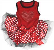 x-large red sequins heart puppy dog dress - petitebella (red/polka dots) logo