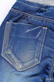 img 1 attached to 👖 Little-Guest Baby Girls Drawstring Jeans: Comfortable Toddler Pull on Straight Pants (G115)