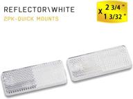 mfc pro rectangular safety stick-on reflector truck trailer warning reflective plate for car caravan lorry bus(white logo