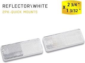img 3 attached to MFC PRO Rectangular Safety Stick-On Reflector Truck Trailer Warning Reflective Plate For Car Caravan Lorry Bus(White