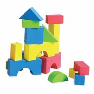 30-piece edushape soft baby blocks - vibrant multi-colored stacking blocks for building & learning fun! logo