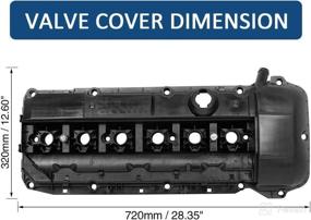 img 3 attached to X AUTOHAUX 11127512839 Car Engine Valve Cover Replacement with Gasket for BMW 325Ci 325Xi 330Ci - Premium Quality Replacement Part
