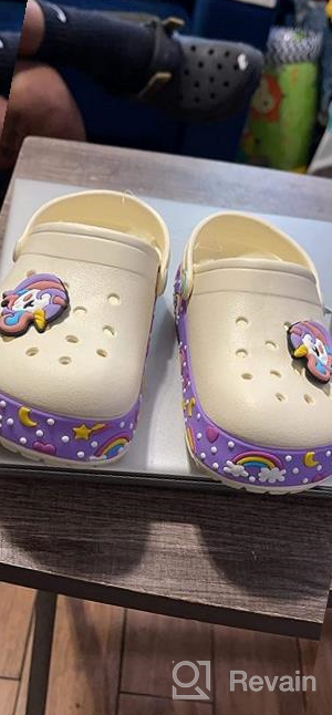 img 1 attached to Colorful Unicorn Clog Sandals: Fun Water Shoes for Toddler Boys and Girls - Slip On Garden Slide Sandals for Little Kids, Perfect for Swimming Pools, Showers, and Beach! review by William Wiley