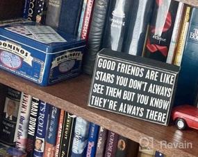 img 4 attached to Wood Box Sign 6" X 4"" Good Friends Primitives By Kathy 17423