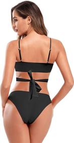 img 3 attached to 👙 Shekini Halter Strappy Swimsuits for Women's Clothing at Swimsuits & Cover Ups