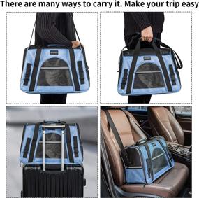 img 2 attached to 🐾 Airline Approved Cat Dog Carrier - Foldable Puppy Pet Carrier for Small to Medium Dogs and Small Pets