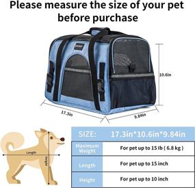 img 1 attached to 🐾 Airline Approved Cat Dog Carrier - Foldable Puppy Pet Carrier for Small to Medium Dogs and Small Pets