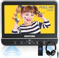 dvd-плеер arafuna 10,5 "в подголовнике для автомобиля с входом hdmi - портативный автомобильный dvd-плеер с креплением на подголовник, поддержкой hd-видео 1080p, usb / sd, без регионов и последней памятью логотип